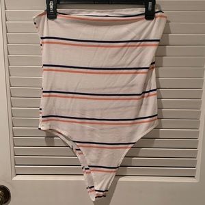Pac Sun Strapless Striped Body Suit